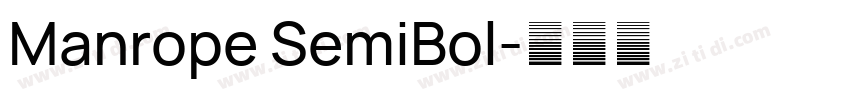 Manrope SemiBol字体转换